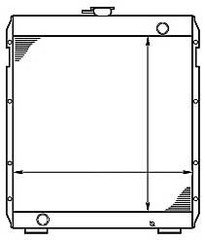 Radiator for the Caterpillar 315 Excavator (Brass Tank)