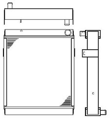 Radiator for the JCB 2CX Backhoe Loader