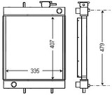 Radiator for a JCB Mini Digger