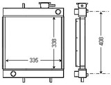 Radiator for a JCB Mini Digger