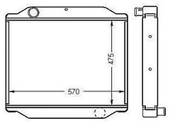 Radiator for the JCB 3CX Backhoe Loader