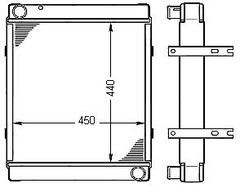 Radiator for the JCB 3CX-4 Backhoe Loader