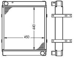 Radiator for the JCB 3CX Backhoe Loader