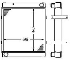 Radiator for the JCB 3CX Backhoe Loader