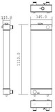 Radiator for the Komatsu PC210-8K Excavator