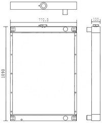 Radiator for the Caterpillar 325 Excavator