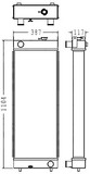 Radiator for the Caterpillar 324DLN Tracked Excavator - C7 Engine