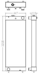 Radiator for the Komatsu PC300-8 Excavator