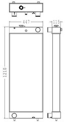 Radiator for the Komatsu PC300LC-8 Excavator
