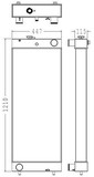 Radiator for the Komatsu PC340 Excavator
