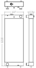 Radiator for the Komatsu PC340 Excavator