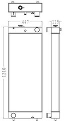 Radiator for the Komatsu PC400-7 Excavator