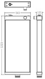 Radiator for the Komatsu WA500-6 Wheel Loader