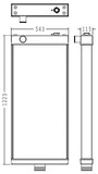 Radiator for the Komatsu WA500-6 Wheel Loader