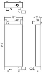 Radiator for the Komatsu PC228 US-3N Excavator