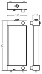 Radiator for the Komatsu WA200PX-6 Wheel Loader