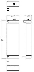 Radiator for the JCB JS220 SC CH Tracked Excavator