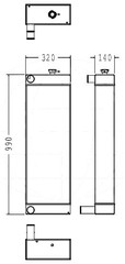 Radiator for the JCB JS220 Tracked Excavator