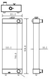 Radiator for the Komatsu WA320-5 Wheel Loader