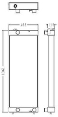 Radiator for the Komatsu PC600-8E0 Excavator