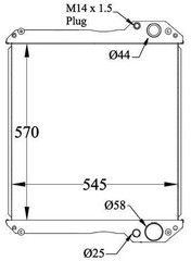 Radiator for JCB