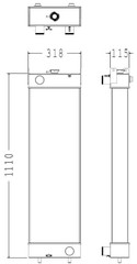 Radiator for the Komatsu C160 LC-8 Excavator