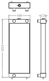 Radiator for the Komatsu WA450-6 Wheel Loader