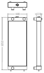 Radiator for the Komatsu WA450-6 Wheel Loader