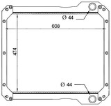 Radiator for the JCB 2CX Backhoe Loader