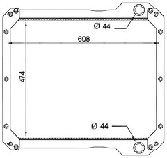Radiator for the JCB 2CX Backhoe Loader