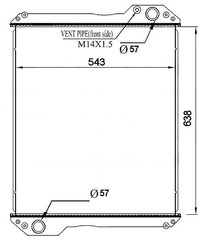 Radiator for the CVX / CVT 120 / 130 / 150 / 170 Tractors
