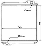 Radiator for the JCB 530 Loadall