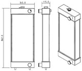 Radiator for the Komatsu WA200-5 / WA250PZ-5 Wheel Loader