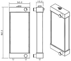 Radiator for the Komatsu WA200-5 / WA250PZ-5 Wheel Loader