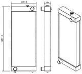 Radiator for the Komatsu WA380-6 Wheel Loader