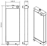 Radiator for the Komatsu WA450 Wheel Loader